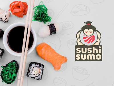 Sushi Sumo branding design food graphic design logo mascot resto sushi sushi bar vector