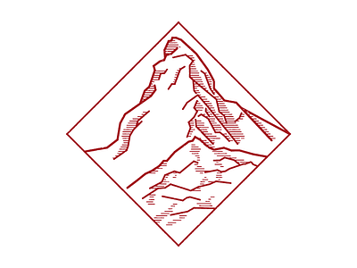 The Matterhorn Illustration illustration line mountain vector