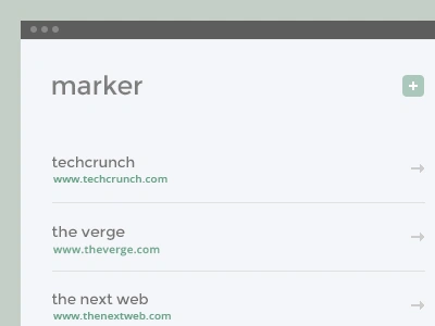 Marker Bookmark Widget app bookmark favorites ui user interface ux widget