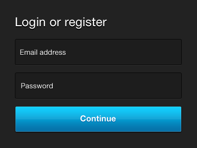 Updated: Login or Register PSD Freebie