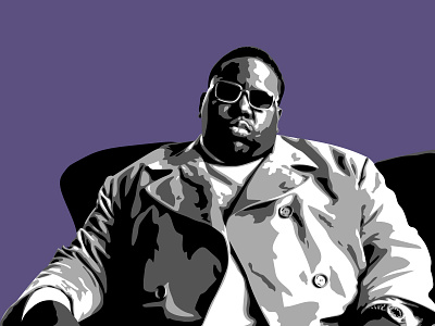 RIP B.I.G. by Matt Hodin big biggie hiphop illustration notorious rap ripbig vector