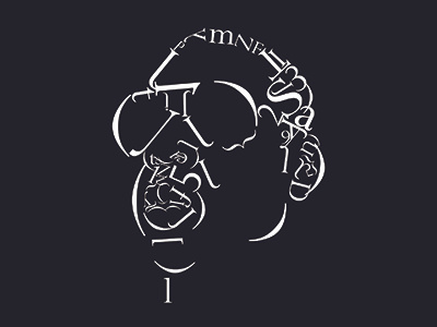 Jay-Z Typographic Portrait by Matt Hodin