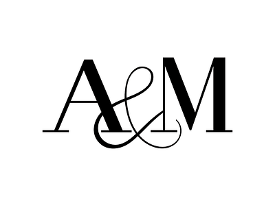 A & M Custom Wedding Monogram logo matt hodin design monogram wedding