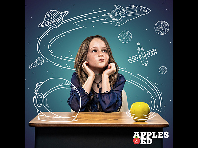 USApple's Apples4Ed Campaign Illustrations brand design graphic design illustration matt hodin matt hodin design