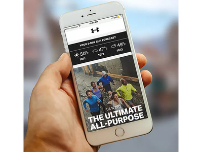 Under Armour Weather Forecast Email Modules brand design graphic design matt hodin matt hodin design ui ux