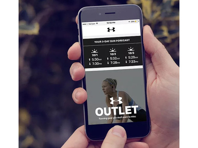 Under Armour Weather Forecast Email Modules 2 brand branding design graphic design matt hodin matt hodin design ua ui under armour ux