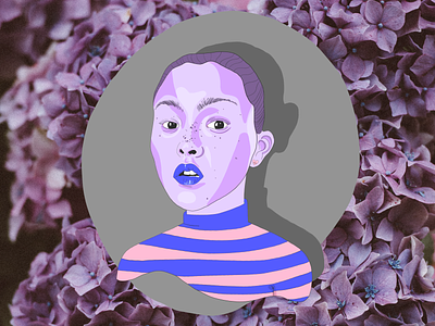 Day Glo 💜 art color design digital girl illustration portrait woman