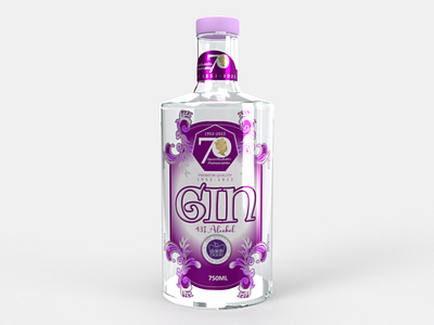 GIn Bottle graphic design