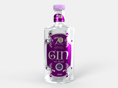 Gin label graphic design