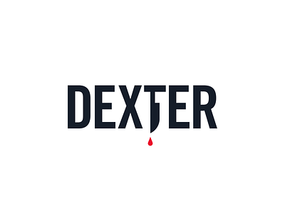 Dexter blood branding dexter drop flat geometric knife logo logo design netflix red sharp typography wordmark