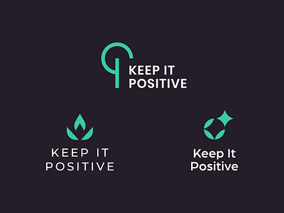 Keep It Positive, III branding flame flat geometric growth leaves logo logo design logo mark mark minimal nature positive star torch tree typography