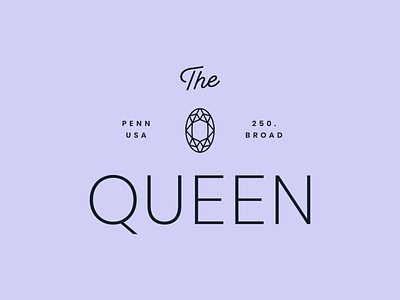 The Queen - 30 Days of Logos branding diamond jewel jewelry logo logo design purple queen script typography