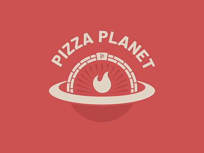Pizza Planet - 30 Days of Logos branding logo mark oven pizza pizza logo pizza oven planet red restaurant space typogaphy
