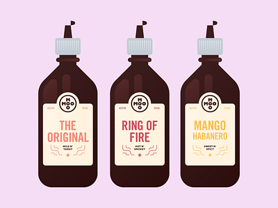 Moo Moo BBQ - 30 Days of Logos barbecue bbq bbq sauce branding food label logo meat moo packaging sauce