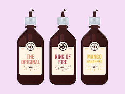 Moo Moo BBQ - 30 Days of Logos barbecue bbq bbq sauce branding food label logo meat moo packaging sauce
