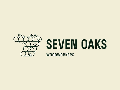 Seven Oaks Woodworking - 30 Days of Logos (logo for sale)