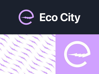 Eco City Electric Scooters - 30 Days of Logos bolt branding charge eco electric energy lightning logo logo design mark purple scooter