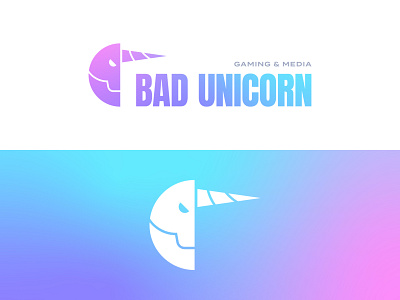 Bad Unicorn E-Sports – 30 Days of Logos branding colorful esports flat gaming geometric gradient logo logo mark minimal typography unicorn