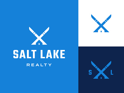 Salt Lake Realty - 30 Days of Logos blue branding house logo logo design real estate realtor realty salt lake ski skiing skis snow