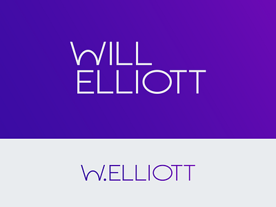 Will Elliott Branding Concept, I branding geometric gradient logo logo design minimal typography wave wordmark