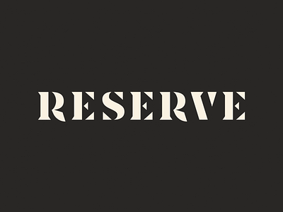 Reserve Wordmark branding chisel logo minimal sharp stencil typography wordmark