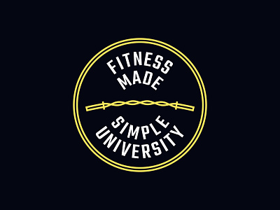 FMSU, Unused II badge barbell branding dna fitness lifting linework logo minimal weights