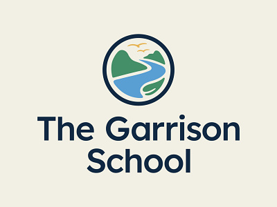 The Garrison School badge branding education elementary logo logo design logo mark mark minimal nature school