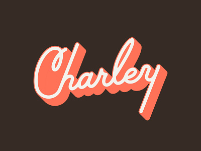 Charley branding deco logo logo design miami monoline script shadow typography vintage wordmark