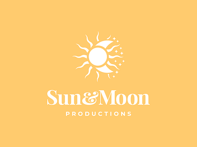 Sun & Moon II logo moon stars sun