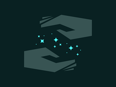 Magic hands hands lettering magic stars