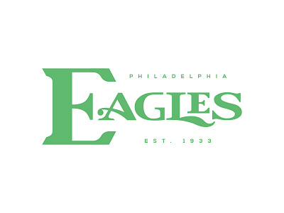 Fly Eagles Fly design eagles football green lockup logo philadelphia typography