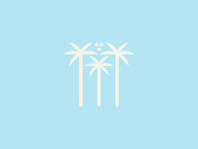 The Cabana beach blue branding clean logo luxury minimal ocean palm palm tree resort