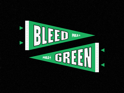 Bleed Green Pennant eagles football green logo pennant philadelphia philly typogaphy