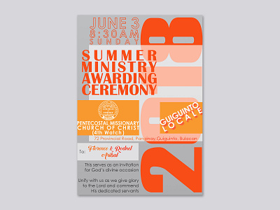 Invitation Design art design graphic design invitation orange