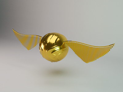 The Golden Snitch 3d art 3d artist blender blender3d design gold harrypotter snitch