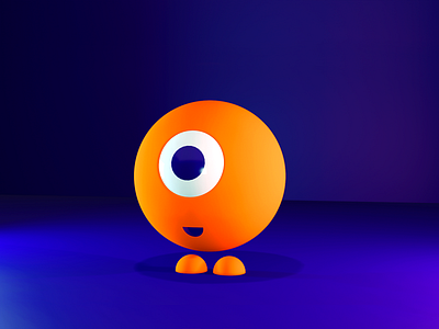 Spendou 3d 3d art 3d artist avatar blender character cute design illustration orange