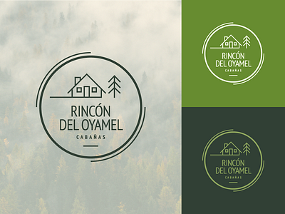 Logo Rincón del Oyamel branding cabin graphic design logo nature
