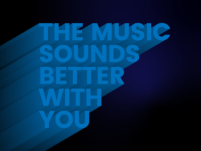 The music sounds better with you 3d art design love music