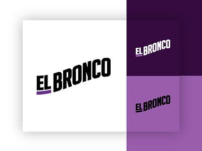 El Bronco art black branding bronco concept design graphic design identity logo logotipo personal identity purple