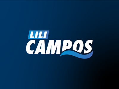 Lili Campos Logo blue branding design graphic design logo organic sea wave