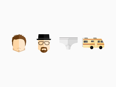 Breaking Bad icons breaking bad icons design flat jesse walter