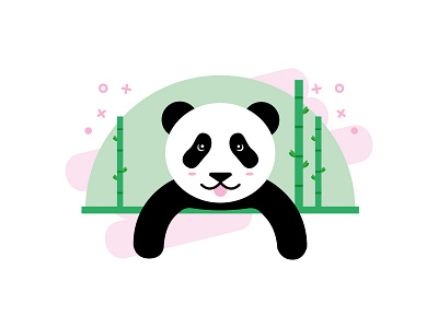 Panda stickers cute icon illustration nature panda