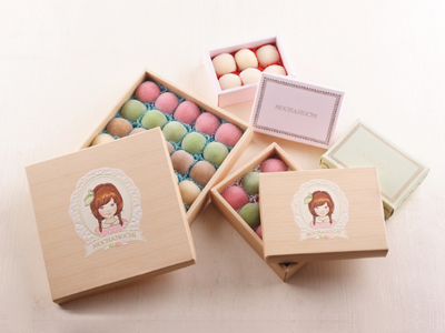 Mochamochi Original Box box branding design girl logo mochi packaging