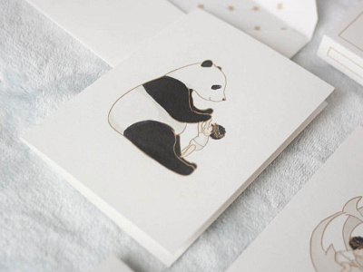 Dance with Panda baby blank card card cute dance panda