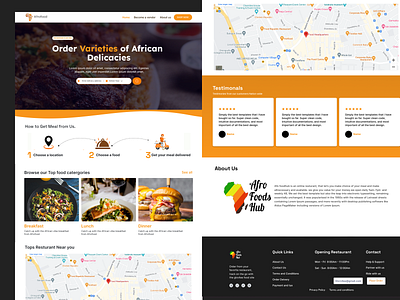 Afro Food Landing Page Design figma food graphic design ui
