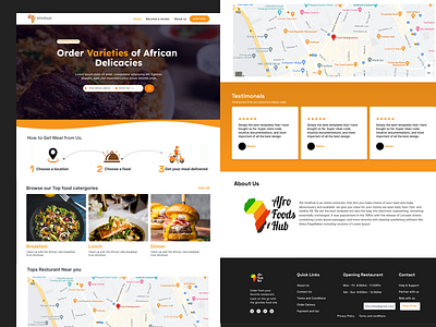 Afro Food Landing Page Design