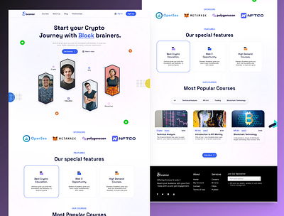 Web 3 Institution Ui Landing Page figma graphic design ui