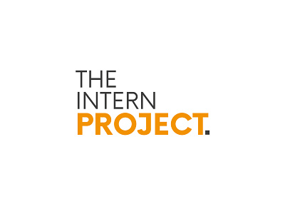The intern project Logo branding branding and identity clean colors concept illustration logo modern orange typography