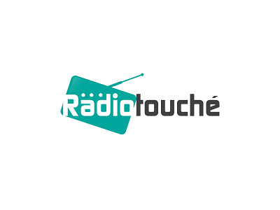 Radiotouché logo branding branding and identity clean colors design illustration logo modern radio typography