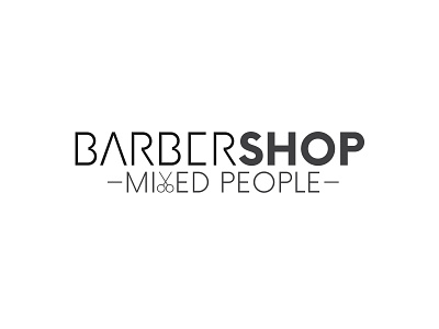 Barbershop Logo barber black branding branding and identity clean illustartor logo modern people typography